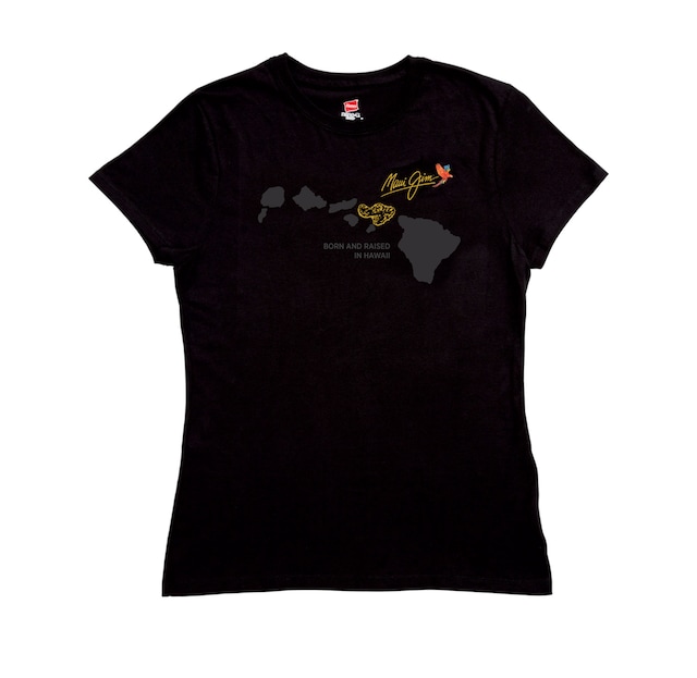 BLACK BORN AND RAISED WOMEN'S BAMBOO SHORT SLEEVE front View