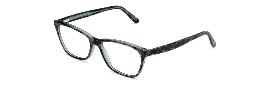 Teal Tortoise with Palm Frond Core MJO2114 angle view