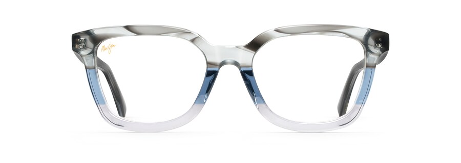 Grey Smoke / Blue / Grey Crystal with Palm Frond Core MJO2206 front view