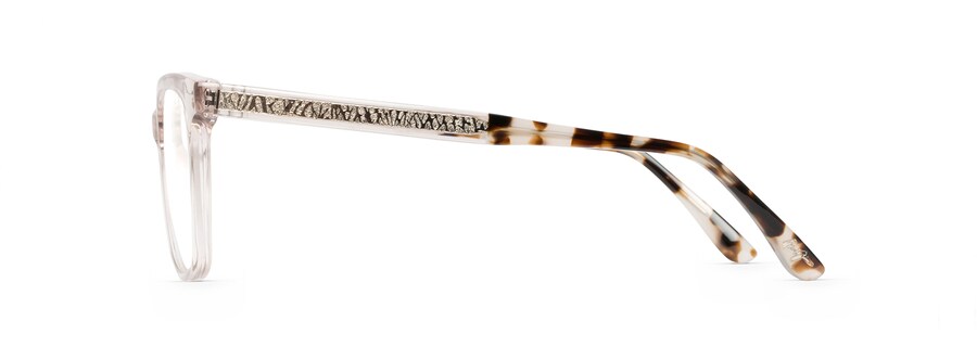 Crystal with hint of Pink with Sea Fan Core MJO2207 side view