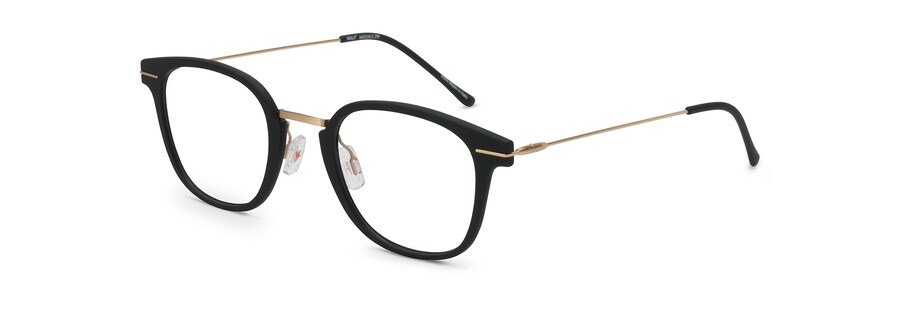 Matte Black with Gold Temples MJO2412 angle view