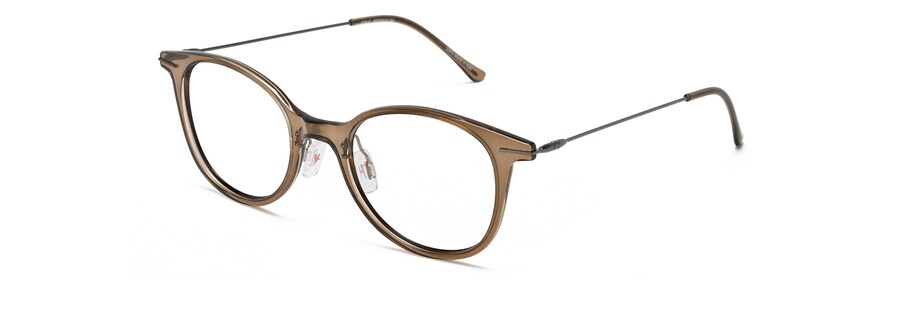Transparent Taupe with Dark Gunmetal Temples MJO2413 angle view
