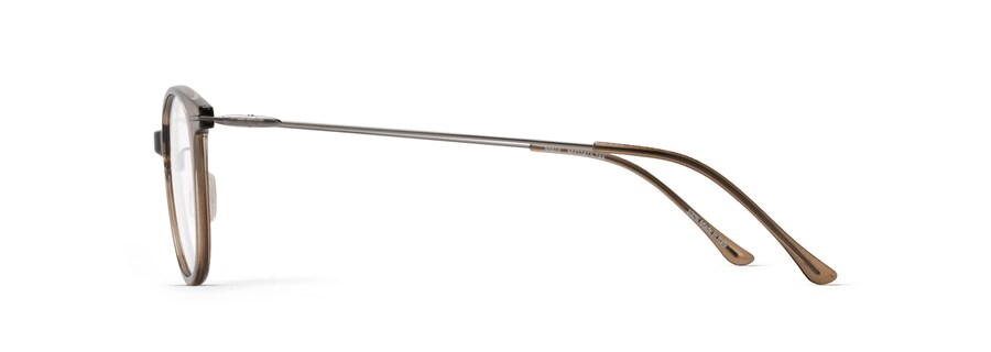 Transparent Taupe with Dark Gunmetal Temples MJO2413 side view