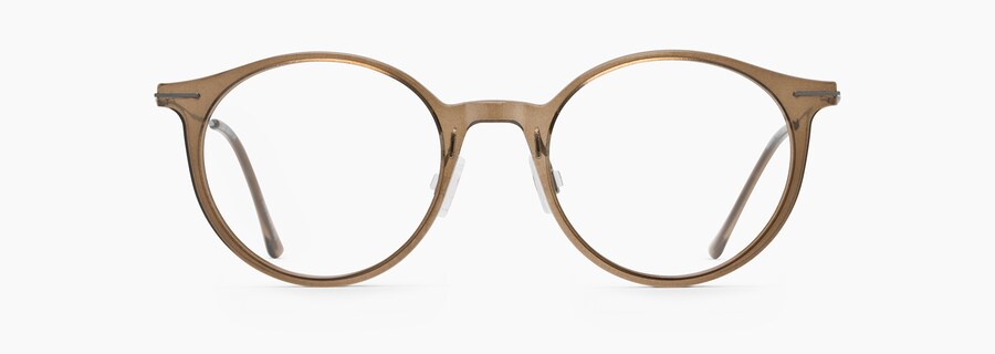 Transparent Taupe with Dark Gunmetal Temples MJO2414 front view