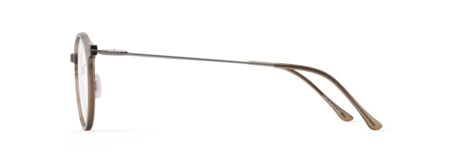 Transparent Taupe with Dark Gunmetal Temples MJO2414 side view