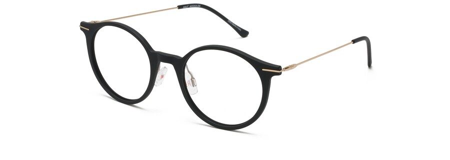 Matte Black with Gold Temples MJO2414 angle view