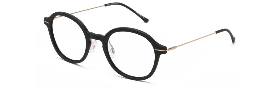 Matte Black with Gold Temples MJO2415 angle view