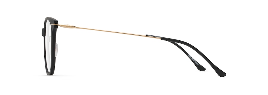 Matte Black with Gold Temples MJO2416 side view
