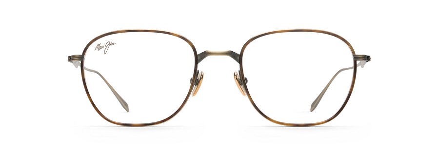 Antique Gold Matte with Brown Tortoise Eye Rim MJO2418 front view