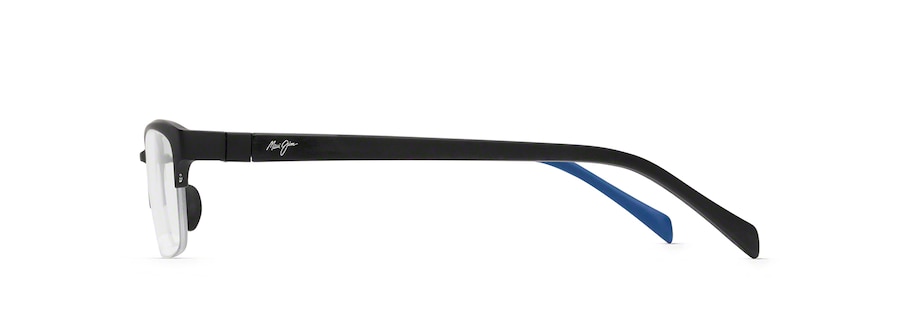 Black Matte with Black and Dark Blue Temples MJO2701 side view