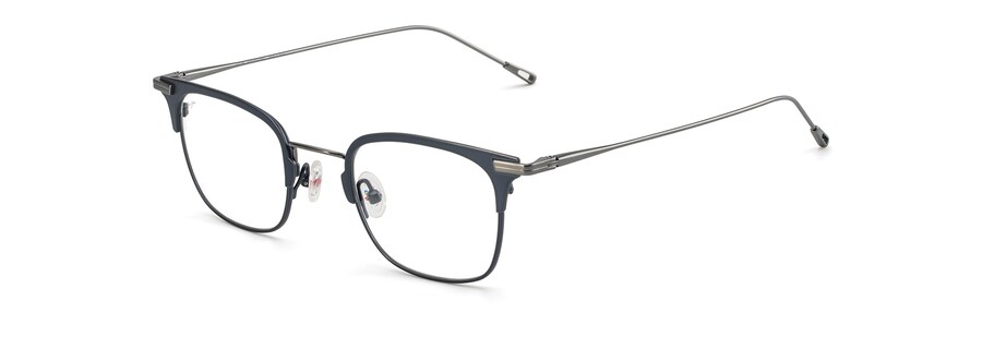 Matte Steel Blue with Gunmetal Temples MJO2711 angle view