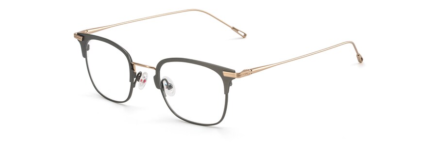 Matte Slate Grey with Gold Temples MJO2711 angle view