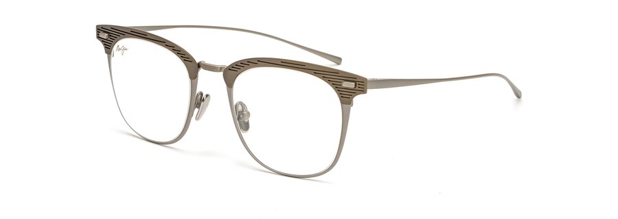 Dark Sepia Brown and Titanium Satin MJO2712 angle view