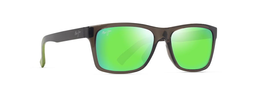 Gris foncé transparent brillant avec des touches de vert KŌWELO quarter view