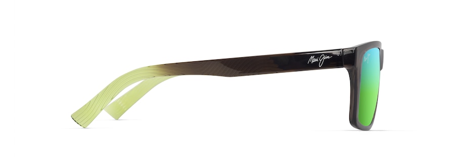 Gris foncé transparent brillant avec des touches de vert KŌWELO side view