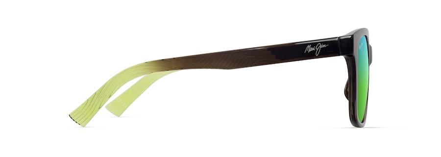Shiny Transparent Dark Gray with Green ʻŌWELO side view