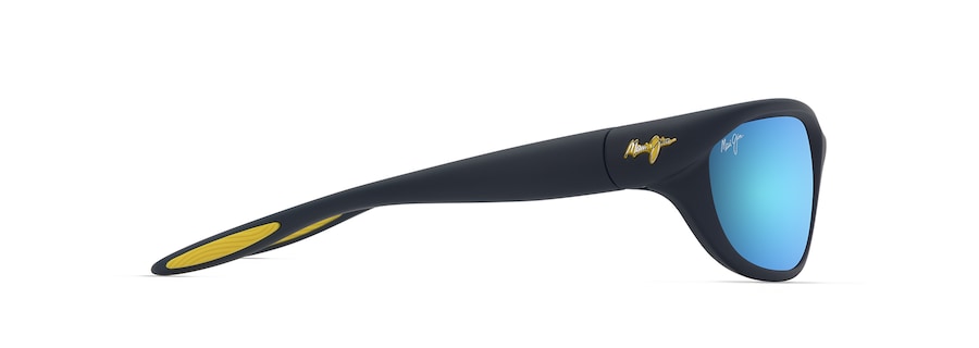 Matte Solid Dark Blue with Yellow HAULANI side view