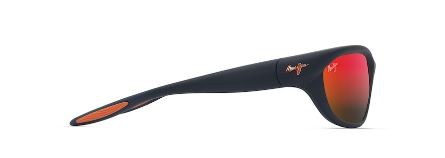 Matte Solid Dark Blue with Orange HAULANI side view