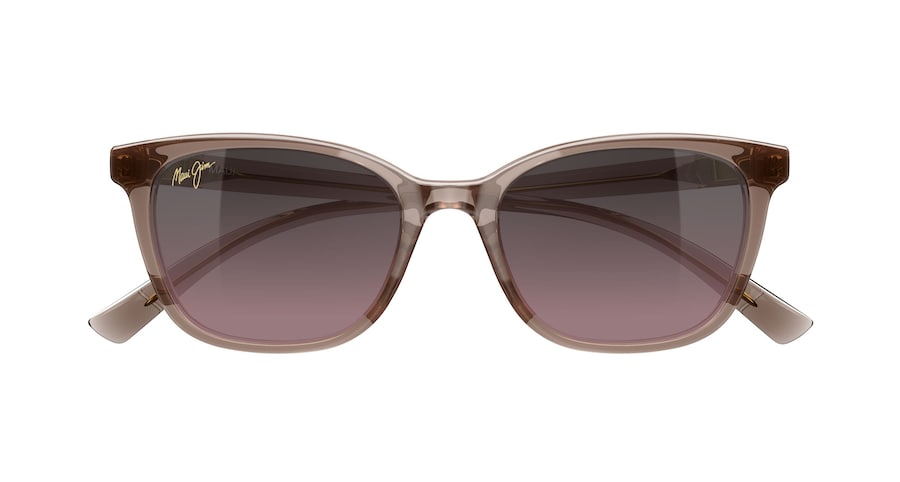 Shiny Transparent Light Pinkish Brown KŪKAULANI front view