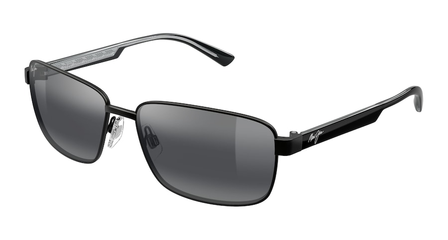 Matte Black with Shiny Transparent Grey PAIKINI quarter view