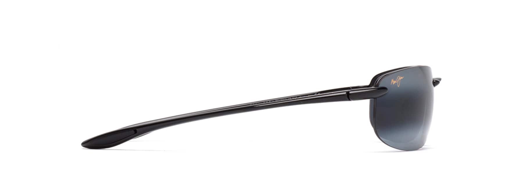 NEW MAUI JIM Black Sport Wrap Sunglasses Hookipa 407-02 Polarized Gray Lens Ital