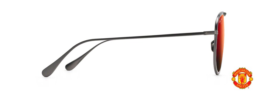 Dunkles Rotguss mit schwarzem Glanzeinsatz FAIR WINDS side view