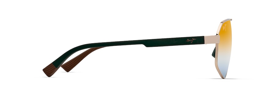 Shiny Gold with Green KEAWĀWA side view