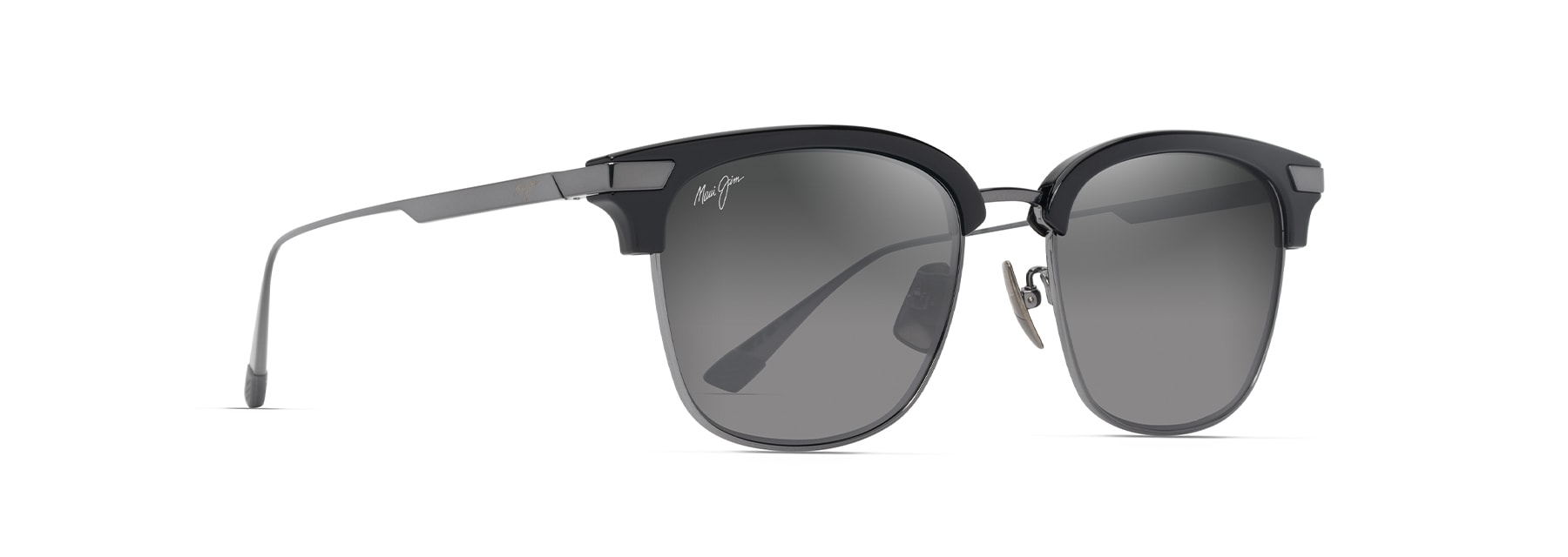 Shiny Black with Dark Silver KALAUNU ASIAN FIT Angle View