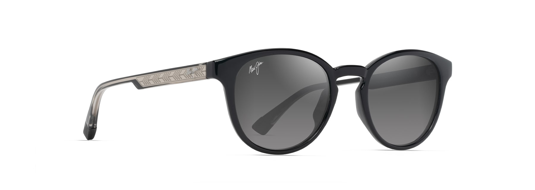 Shiny Black w in Trans Light Grey HIEHIE Angle View