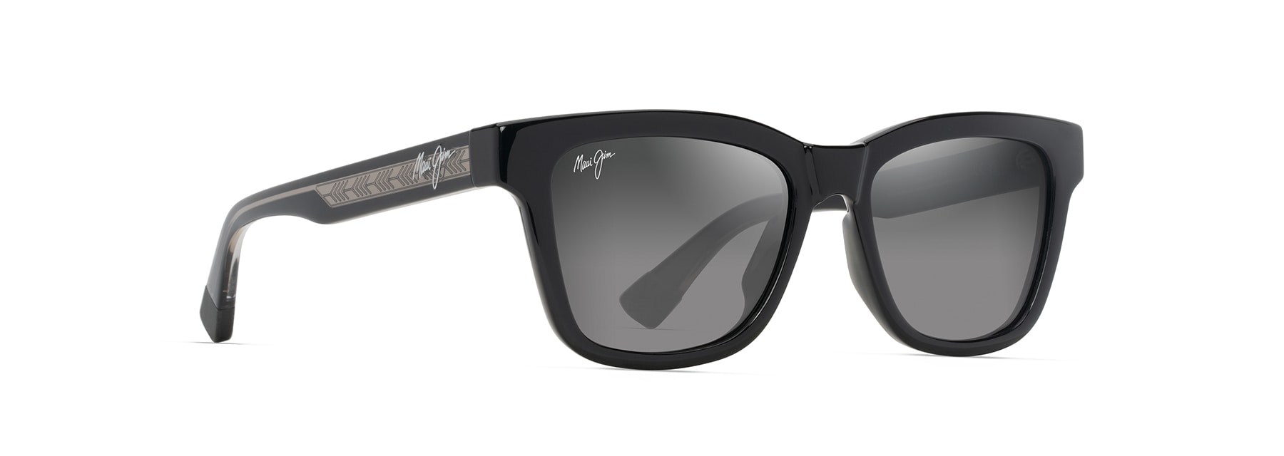 Shiny Black w in Trans Light Grey HANOHANO Angle View