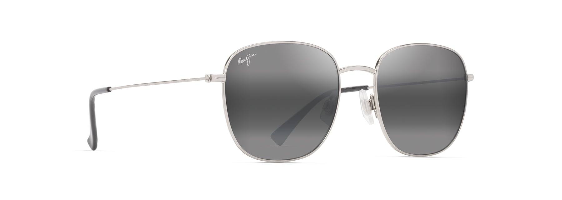 Shiny Silver with Black ‘ŌLALI ASIAN FIT Angle View