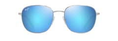 Shiny Silver with Blue & Green front view