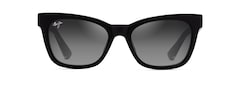 Shiny Black w in Trans Light Grey front view