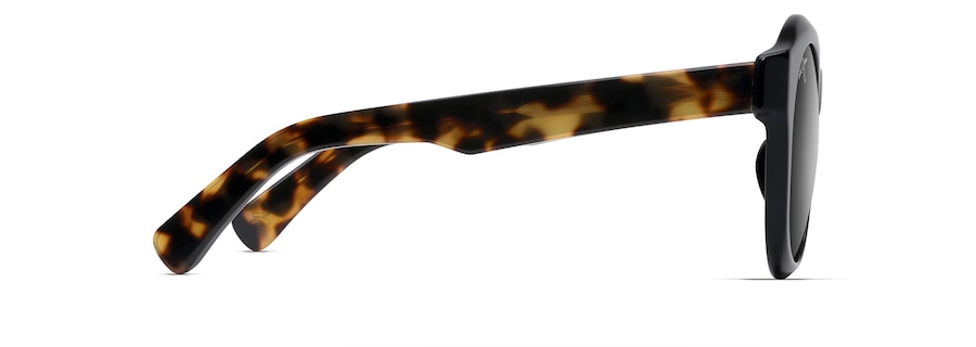 Black Gloss with Tokyo Tortoise Temples JASMINE side view