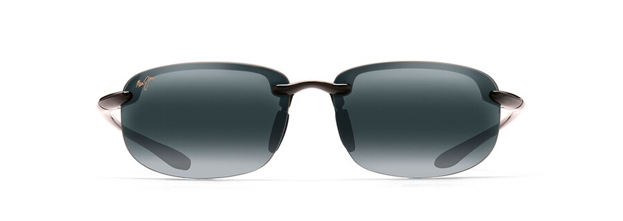 Maui Jim Ho'okipa Reader Asian Fit Rimless Polarized Sunglasses | Gloss Black Frames with Neutral Grey Lenses